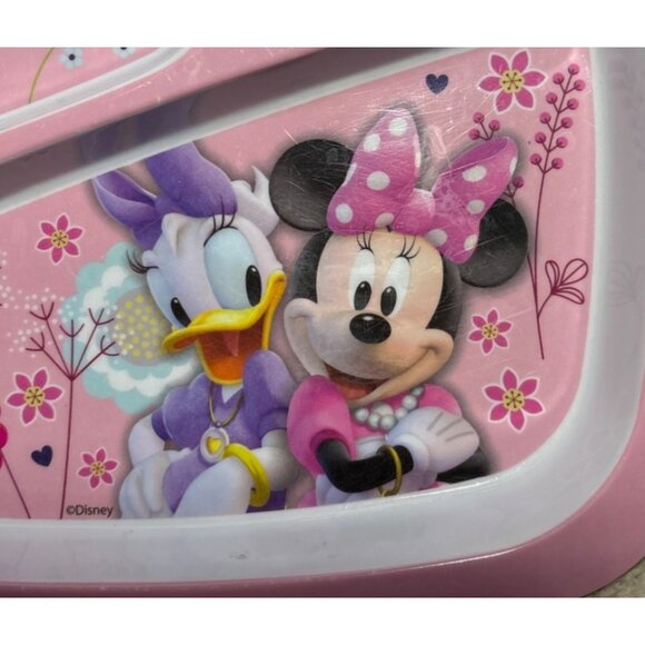 Disney Minnie & Daisy Pink Divided Plate Zak! Designs Durable BPA-Free Melamine - Picture 2 of 8